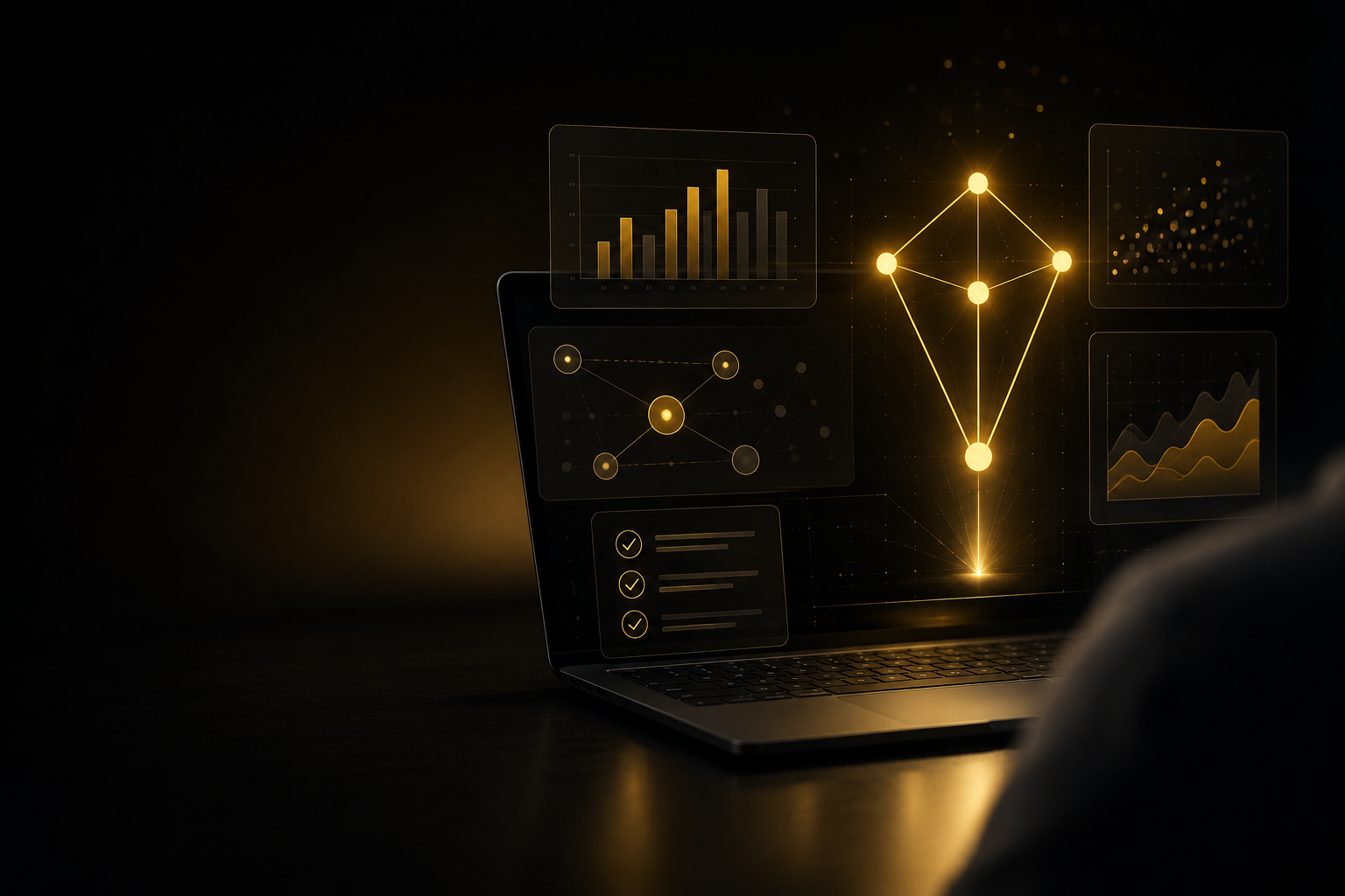 Analytics learner working through data, relationships, and insight
